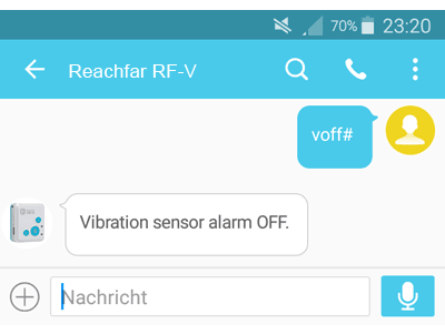 Alarm Erschütterung / Bewegung ausschalten Alarm Erschütterung / Bewegung ausschalten