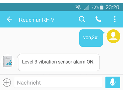 Alarm Erschütterung / Bewegung einstellen, inkl. Empfindlichkeitsstufe Alarm Erschütterung / Bewegung einstellen, inkl. Empfindlichkeitsstufe