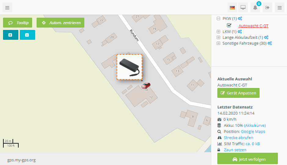 Fertig - dein Autowacht C-GT GPS-Tracker wurde erfolgreich eingerichtet Autowacht C-GT GPS-Tracker erfolgreich eingerichtet