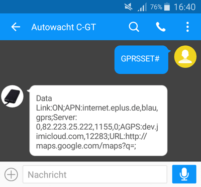 Internet Einstellungen abrufen Internet Einstellungen abrufen