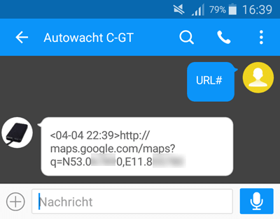 SMS Ortung mit Google Maps Link SMS Ortung mit Google Maps Link