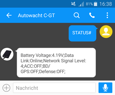 Gerätestatus abrufen Gerätestatus abrufen