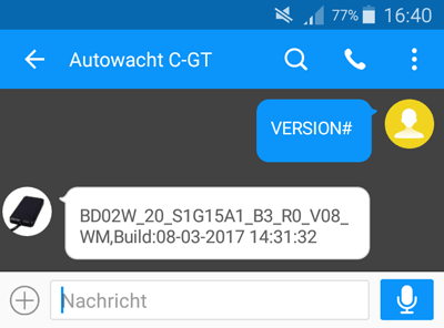 Version / Firmware abrufen Version / Firmware abrufen