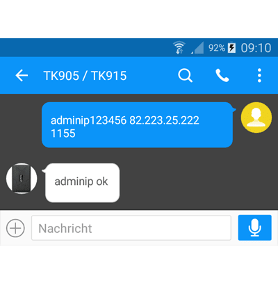 TK905 / TK915 mit GPS Ortungsportal verbinden (GPS-Server IP-Adresse / Port)
