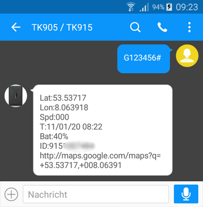TK905 / TK915 per SMS orten  - Ortung und Standortbestimmung per SMS