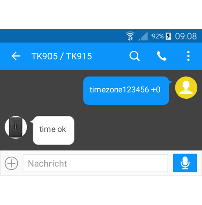 TK905 / TK915 Zeitzone speichern / ändern