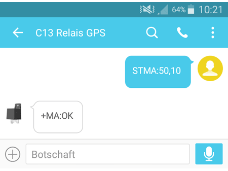 Alarm Geschwindigkeit einstellen