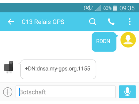 GPS Ortungsportal Einstellung auslesen