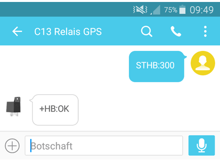 Heartbeat GPS Tracking Pportal Intervall speichern (Takt / Häufigkeit)