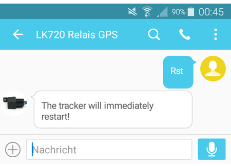 GPS-Tracker Neustart