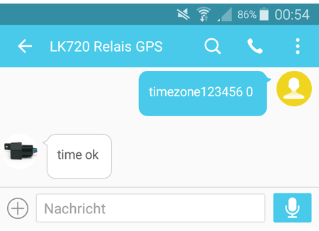 Zeitzone GPS-Tracker einstellen