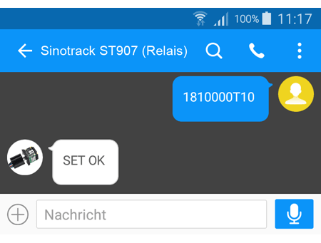 Alarm Erschütterung einschalten