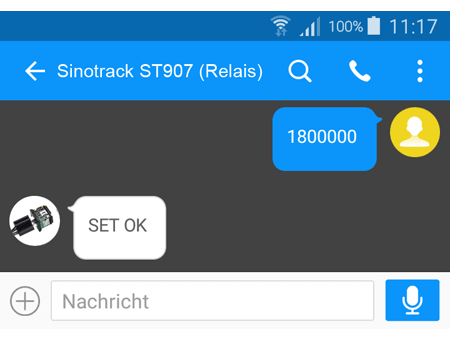 Alarm Erschütterung ausschalten