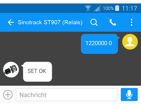 Alarm Geschwindigkeit aus