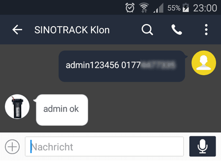 SOS / Admin Nummer