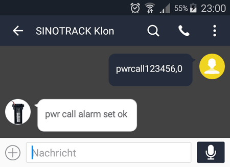 Alarm per Anruf