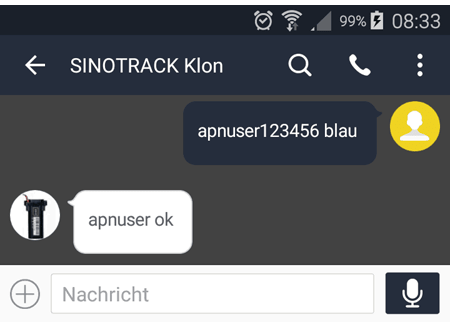 APN Benutzername 