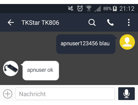 SIM Karten APN Benutzernamen festlegen