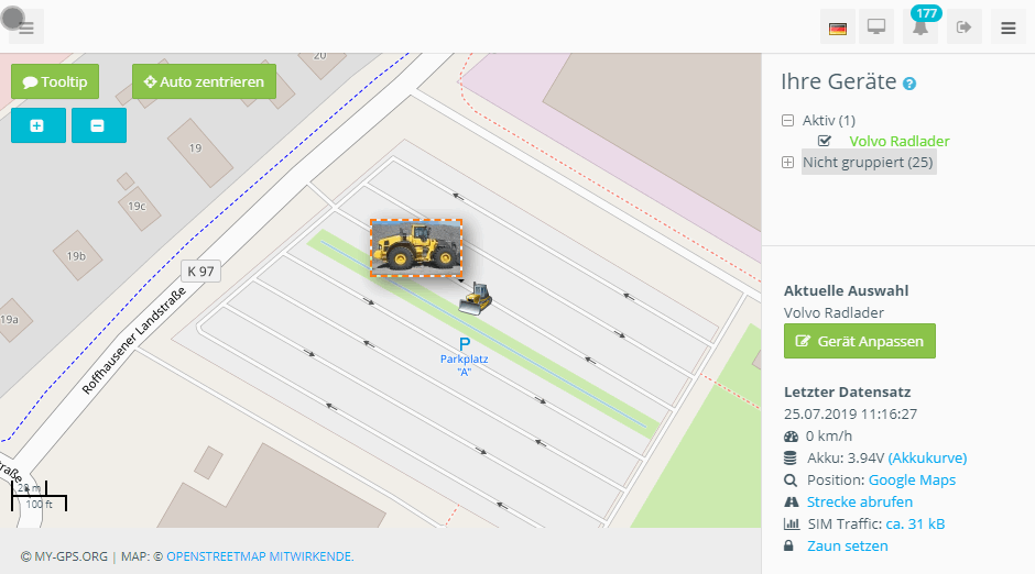 GPS-Tracker für Baumaschinen online orten Baumaschinen live orten