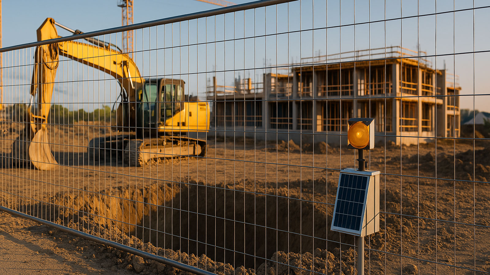 Bauzaun auf Baustelle