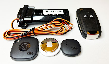 Bluetooth-Tracker Tile-Mate Tile-Sticker Apple-Airtag GPS-Tracker Abmessungen Größenvergleich