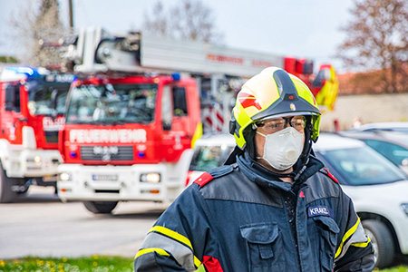 Feuerwehrmann im Einsatz