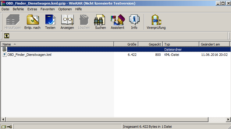 KML KMZ Datei WINRAR entpacken