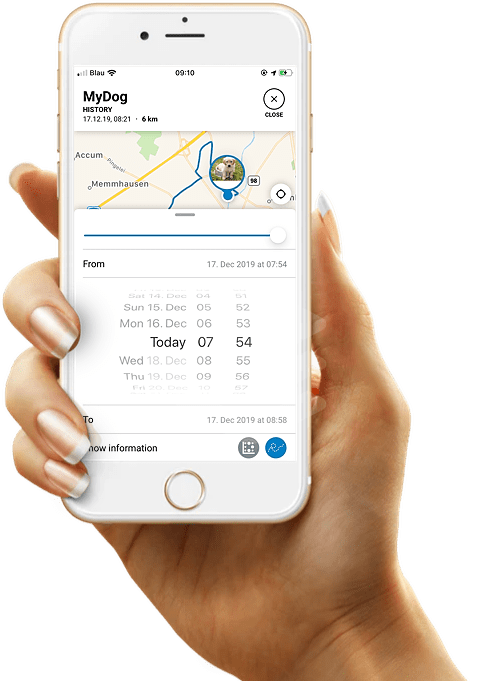 GPS route recall gps route trace dog recall