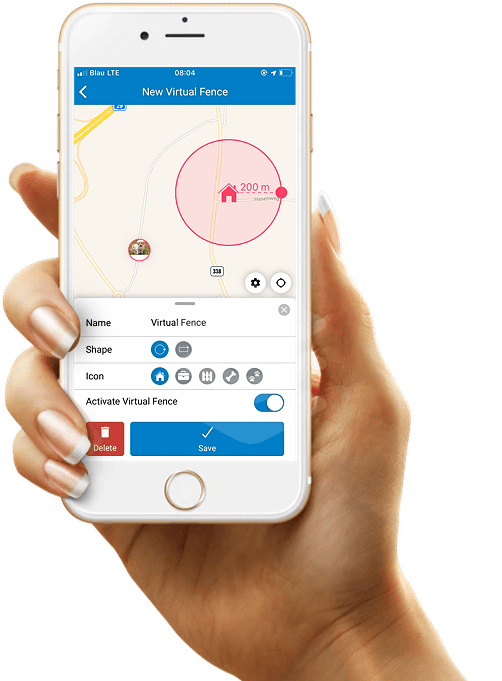 Virtual fence - alarm when leaving the property virtual fence geofence alarm leave property