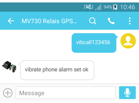 Telefoon Alarm beweging / vibratie Telefoon Alarm beweging / vibratie