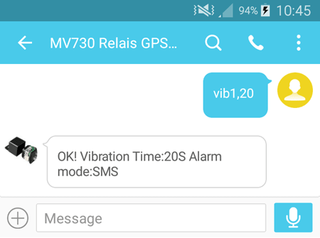 Alarm Sensitiviteit beweging / vibratie Alarm Sensitiviteit beweging / vibratie
