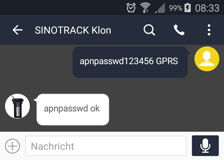 Stel APN wachtwoord in (hier voorbeeld Simyo) Stel APN wachtwoord in (hier voorbeeld Simyo)