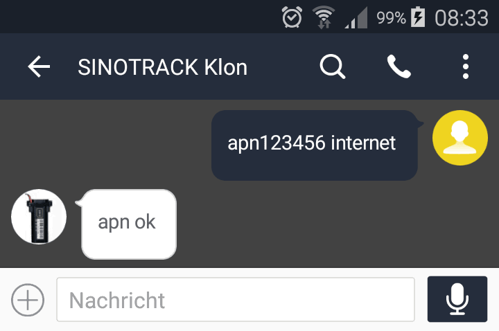 Stel APN in (hier voorbeeld Simyo) Stel APN in (hier voorbeeld Simyo)