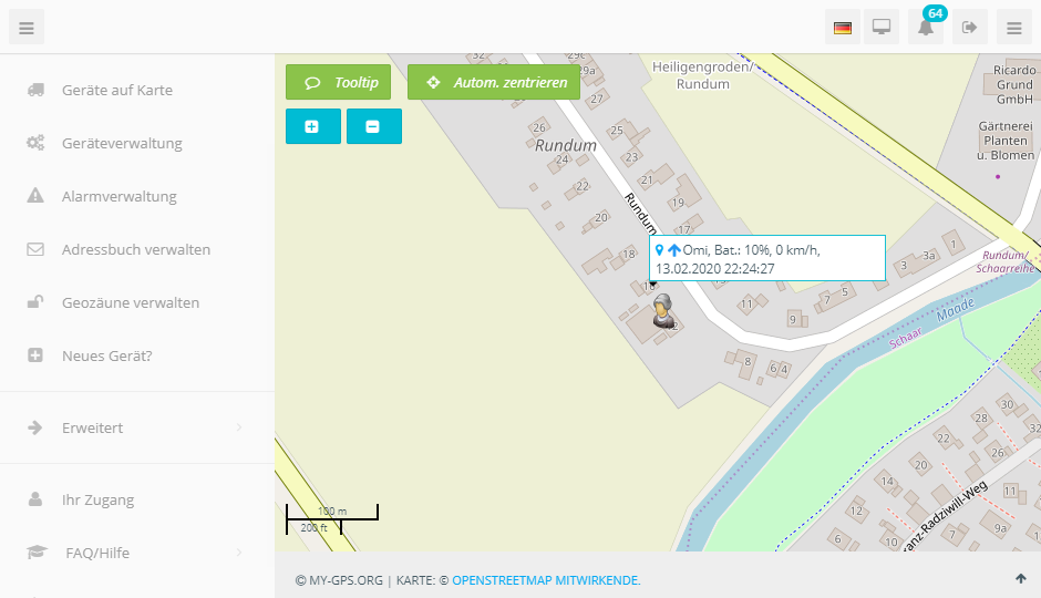 Senioren GPS Ortung bei Demenz am Laptop oder PC Senioren Demenz Ortung Laptop PC