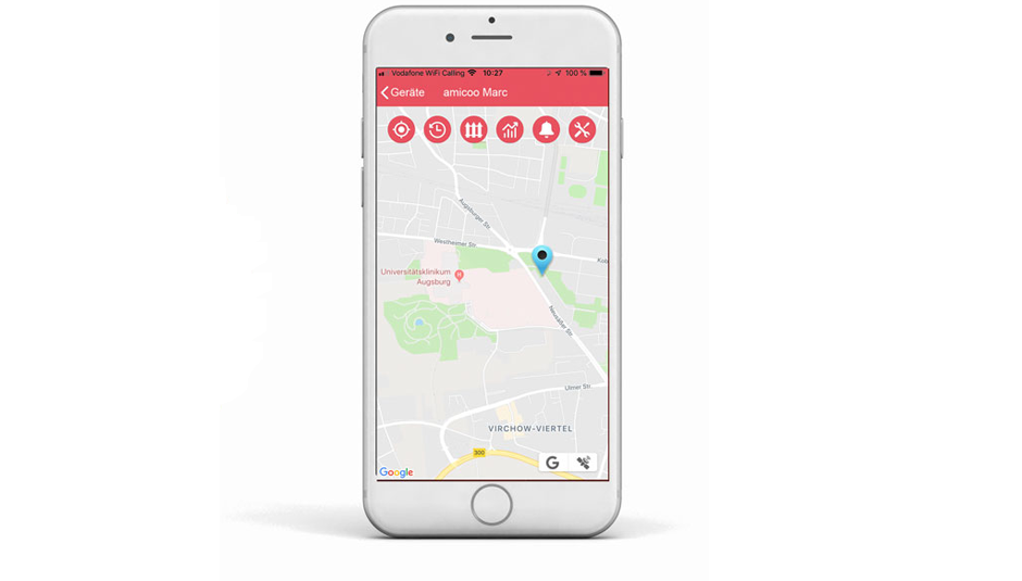Senioren GPS Ortung in Echtzeit auf einer Live-Karte Senioren GPS Ortung Echtzeit