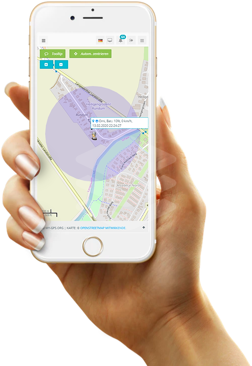 Alarm geofence erhalten bei Weglauftendenz Senioren Senioren Weglauftendenz Alarm Geozaun geofence