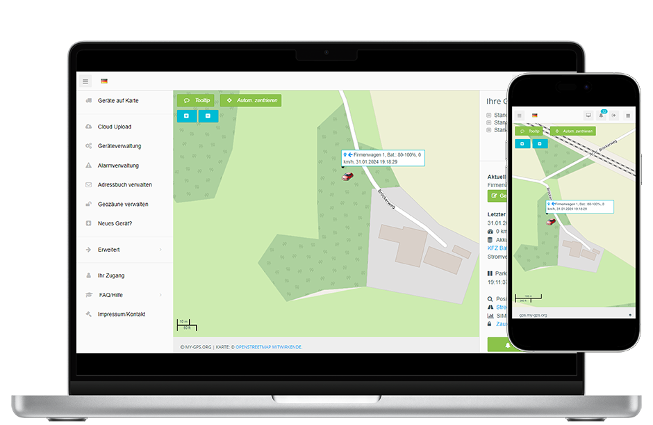 Transporter Ortung Live disponieren verfolgen