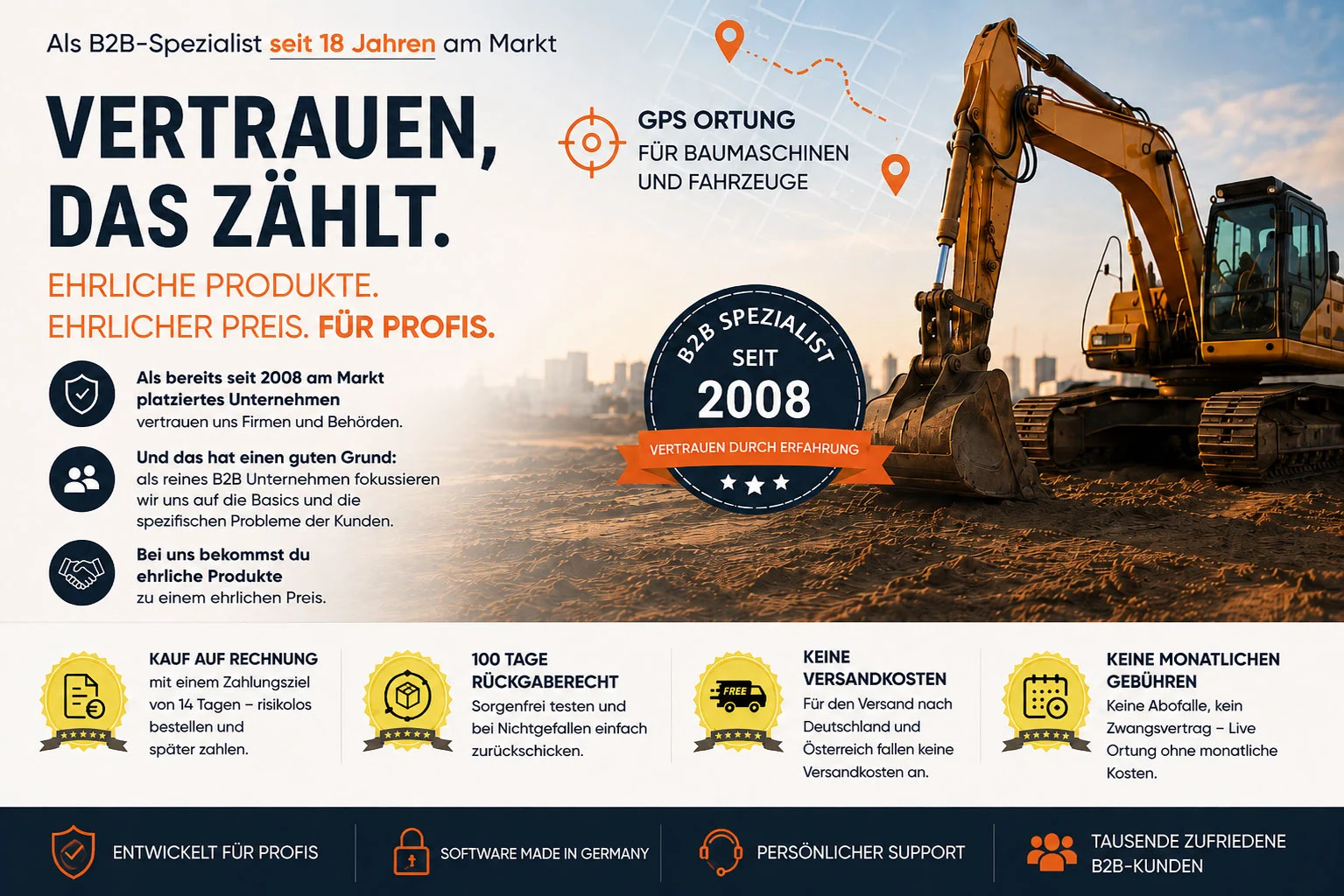 GPS Tracker f�r Baumaschinen ohne Abo