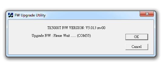 TK5000 Firmware Update wird durchgeführt TK5000 Firmware Update wird durchgeführt