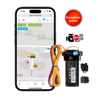 GPS Tracker mit Relais zur Startsperre, Smartphone und my-GPS Ortungsportal