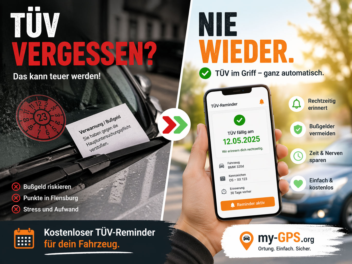 HU-Erinnerung kostenlos - T�V-Termin nie wieder vergessen