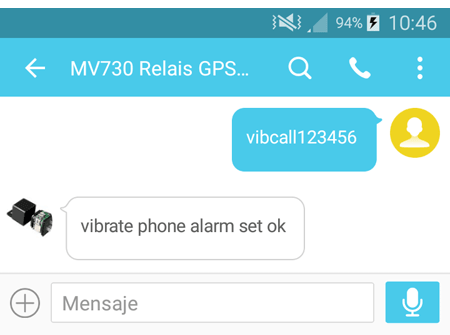 Llamada teléfono vibración alarma (movimiento) Llamada teléfono vibración alarma (movimiento)