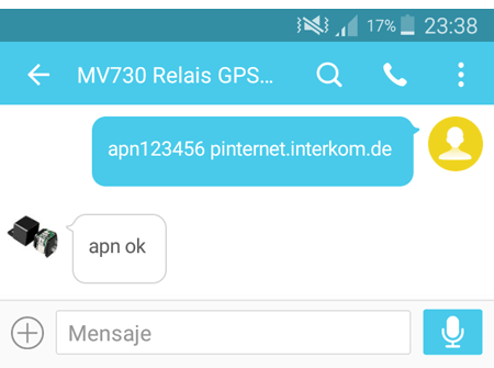 Configuración APN Tarjeta SIM Configuración APN Tarjeta SIM