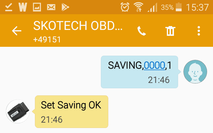 Skotech OBD-GPS Tracker 300F - Stromsparmodus aktivieren Skotech 300F Stromsparmodus Sleep Mode