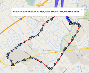 Mit dem PAJ Allround Finder zurückgelegte Wegstrecken und Fahrtstrecken aufzeichnen und abrufen Spurverfolgung PAJ Allround Finder zurückgelegte Wegstrecke Fahrtstrecken aufzeichnen abrufen